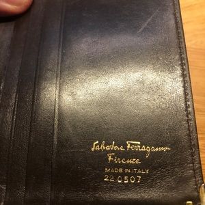 Salvatore Ferragamo wallet brown leather vintage